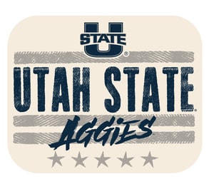 STICKER USTATE AT TOP UTAH STATE AGGIES BELOW